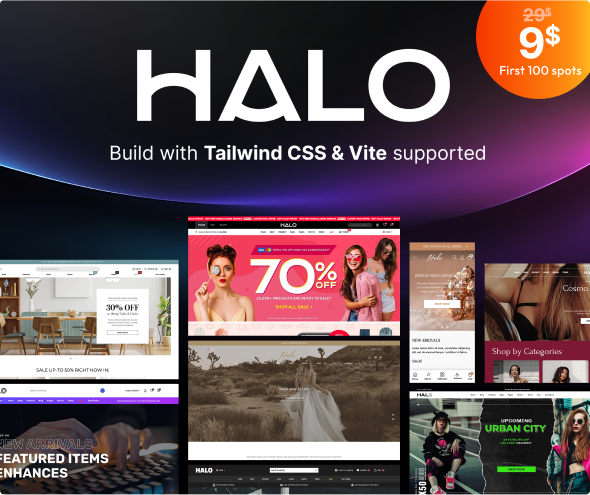 Halo - Multipurpose eCommerce TailwindCSS Template - 2